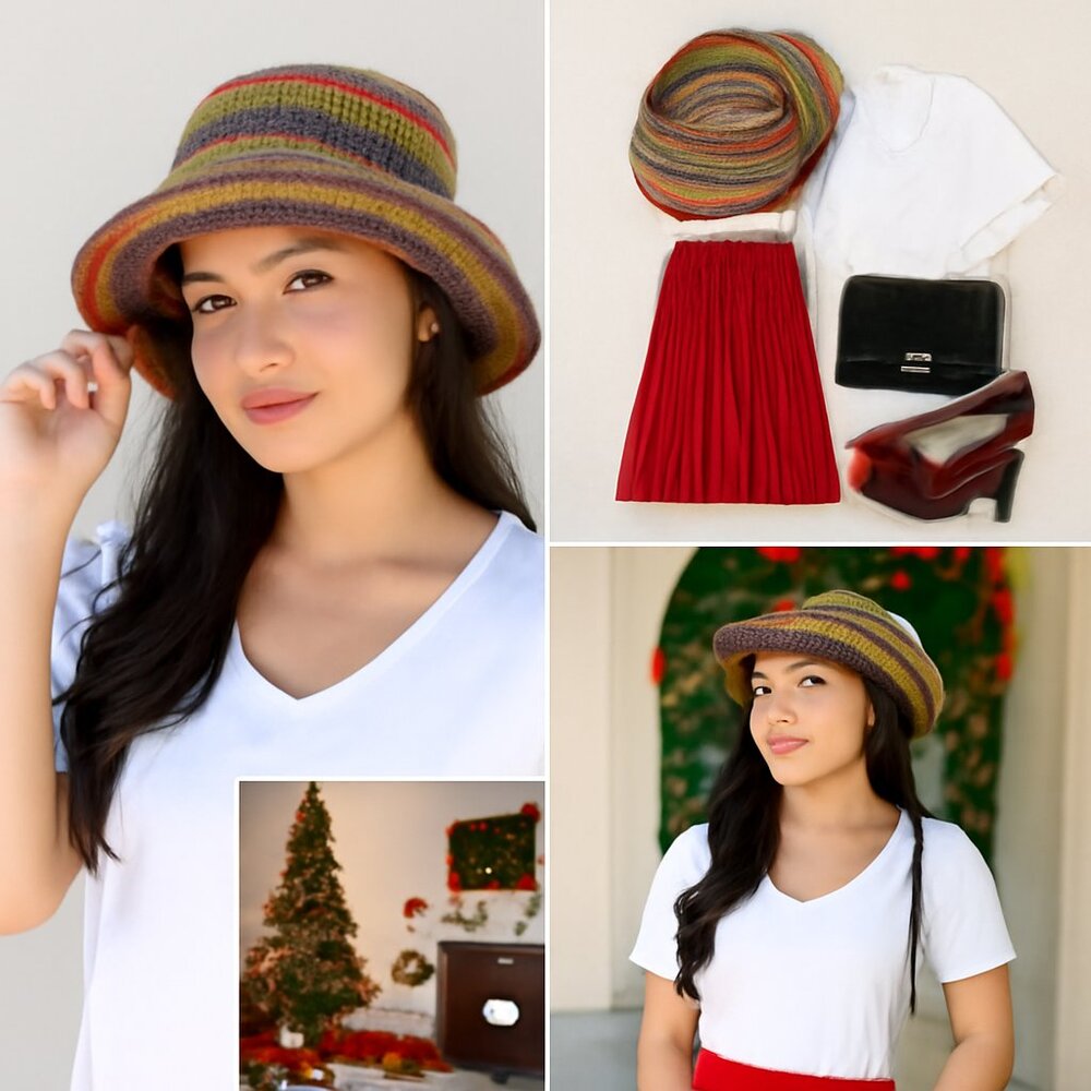 🍂 San Diego Hat Co. Multicolor Raffia Straw Hat - Picture 2 of 9